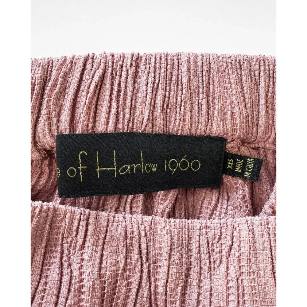 House of Harlow 1960 Kassia Sandro Set Women XXS Mauve Plisse Co Ord